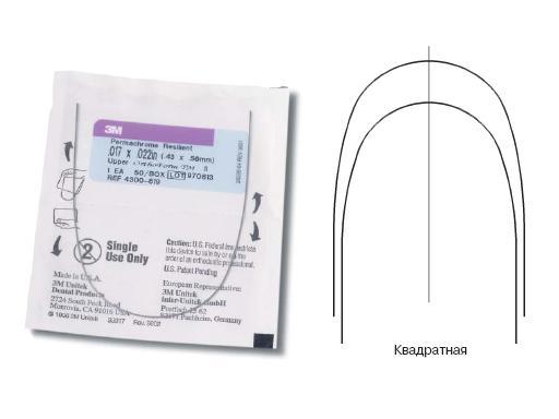 Дуга стальная Пермахром Ризилиэнт / Permachrome Resilient Archwire SS OFII U 014 1шт 4300-605 купить