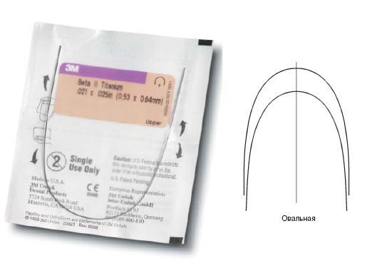 Дуга титано-молибденовая Юнитек Бета III / Unitek Beta III Titanium Archwire OFIII U 017x025 1шт 4301-310 купить